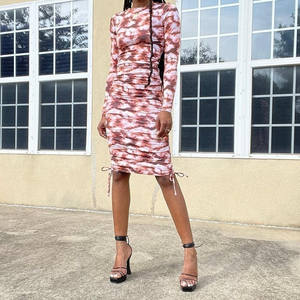 Nwt tiger mist riri long sleeve bodycon dress size S